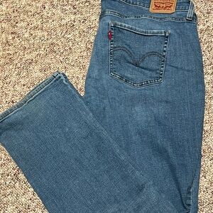 Levi’s 414 Classic Straight Jeans Women’s 22W Blue Mid Rise